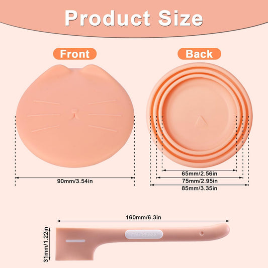Can Lid - Keep-Fresh Lid - Cat Food Lid - Dog Food Lid - Silicone Lid - Cover Lid - Canned Food - Wet Food - Cans - Pet Supplies - Pet Accessories - Kitchen Utensils - Food Bowl Accessories - Multicolor - Pack of 3