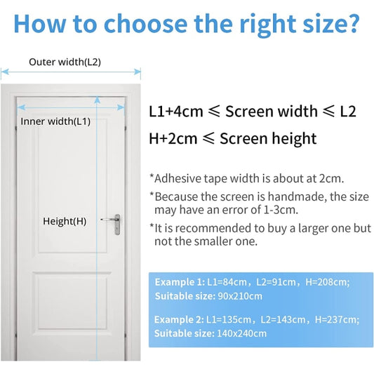 MYCARBON Mosquito Net Door Magnetic Fly Screen Anti-mosquito Net Door (White) 80X200CM