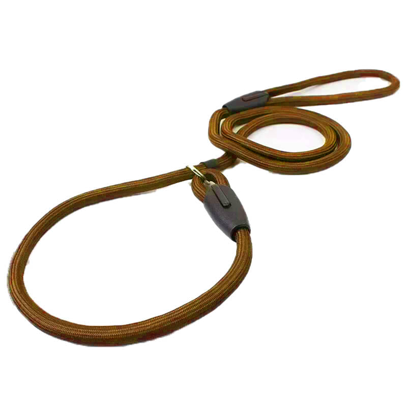 Dog Training Correction Leash Lead Cesar Puppy Pets Millan Slip Nylon Rope 10*140mm - Black