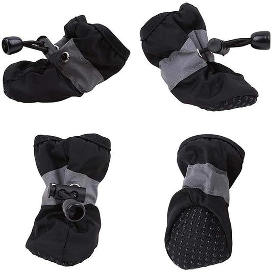 Set Anti Slip Waterproof Protective Dog Shoes Rain Boots Pet Socks Booties 4Pcs - 2XL