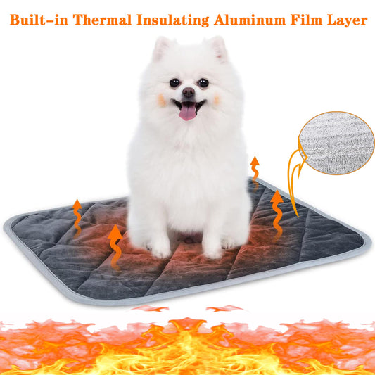 Self-Warming Pet Mat with Heat Reflective Technology for Dogs and Cats Waterproof No Electricity Needed Comfortable Winter Pad for Local Pet Owners(58*88cm)