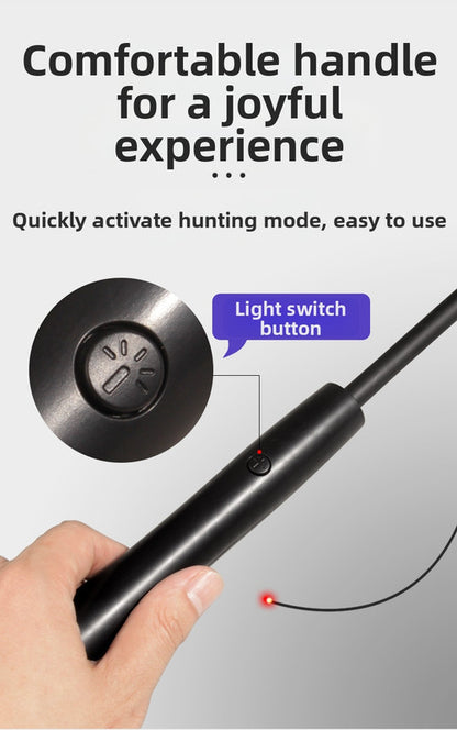 pet products Interactive LED telescopic pole cat teaser stick