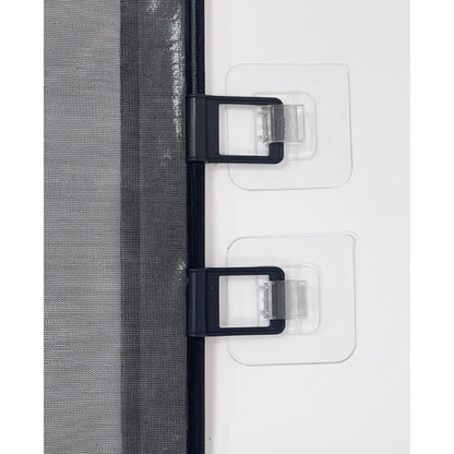 Expandable Pet Fence, made of PVC mesh material, easy to install, suitable for small dogs, cats, and various pets. No-drilling design effectively prevents pets from escaping, making it an ideal choice for stairs, corridors, and doorways.  （BLACK）