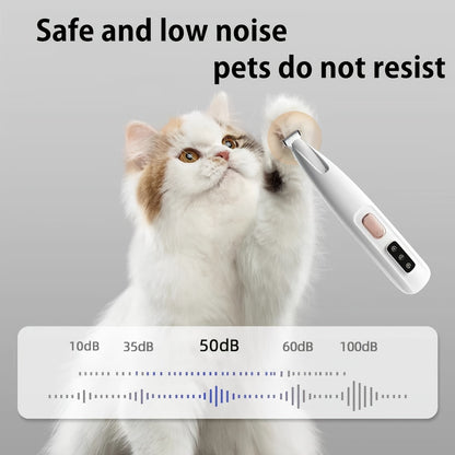 Low-Noise Pet Clipper for Dogs & Cats: Quiet Design to Reduce Stress, Rounded Blades for Gentle Grooming, 90-Minute Runtime