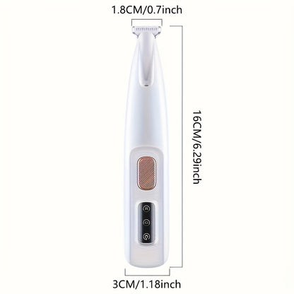 Low-Noise Pet Clipper for Dogs & Cats: Quiet Operation Reduces Stress, Rounded Blade Prevents Skin Irritation, 90-Min Runtime + Spare Blade Included