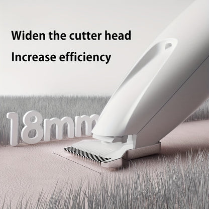 Low-Noise Pet Clipper for Dogs & Cats: Quiet Operation Reduces Stress, Rounded Blade Prevents Skin Irritation, 90-Min Runtime + Spare Blade Included