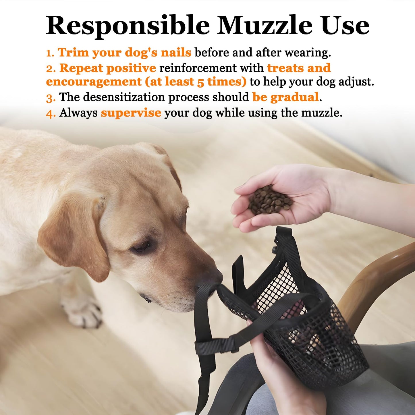 Soft Mesh Dog Muzzle for Small Medium Large Dogs – Breathable Adjustable Anti-Bite Chewing Guard with Overhead Strap – Fits Labrador, German Shepherd, Golden Retriever – 5 Sizes (Grey,XL)