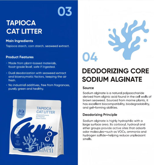 Purr Haven Tapioca Cat Litter | 10 Carton | 6 Packs Per Carton | 2.5kg Per Pack