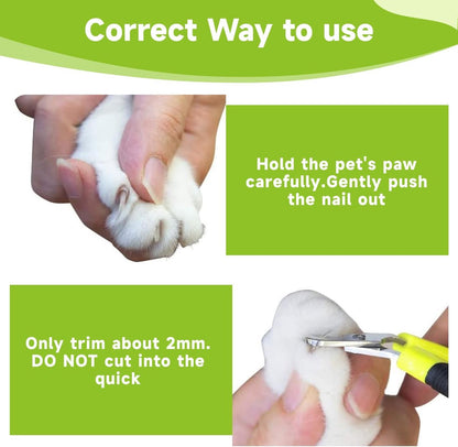 Pet Nail Clippers - Professional Pet Nail Clippers - Scissors - Stainless Steel - Cat Nail Clippers - Suitable for Small Dogs, Puppies, and Cats