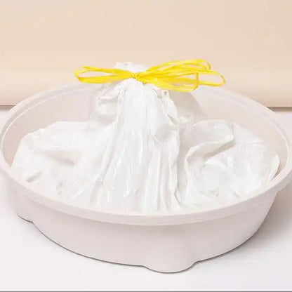 Cat Litter Bags - Cat Litter Liner - Cat Litter Bags - With Drawstring - Extra Strong - Cat Litter Bags - Hygiene - Leakproof - Thick Plastic Bags - Cat Accessories - Cleaning - Universal - Large Size - Tear-resistant - White - 3 pieces