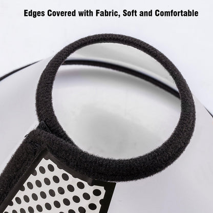 Cat Collar - Dog Cone - Anti-Lick Collar - Anti-Bite - Anti-Scratch - Adjustable - Soft Edge - Comfortable - Lightweight - Velcro Closure - Transparent - Washable - Neck Collar - Training Collar - Kitten - Small Cat - M - 18-21 cm - 1 Piece