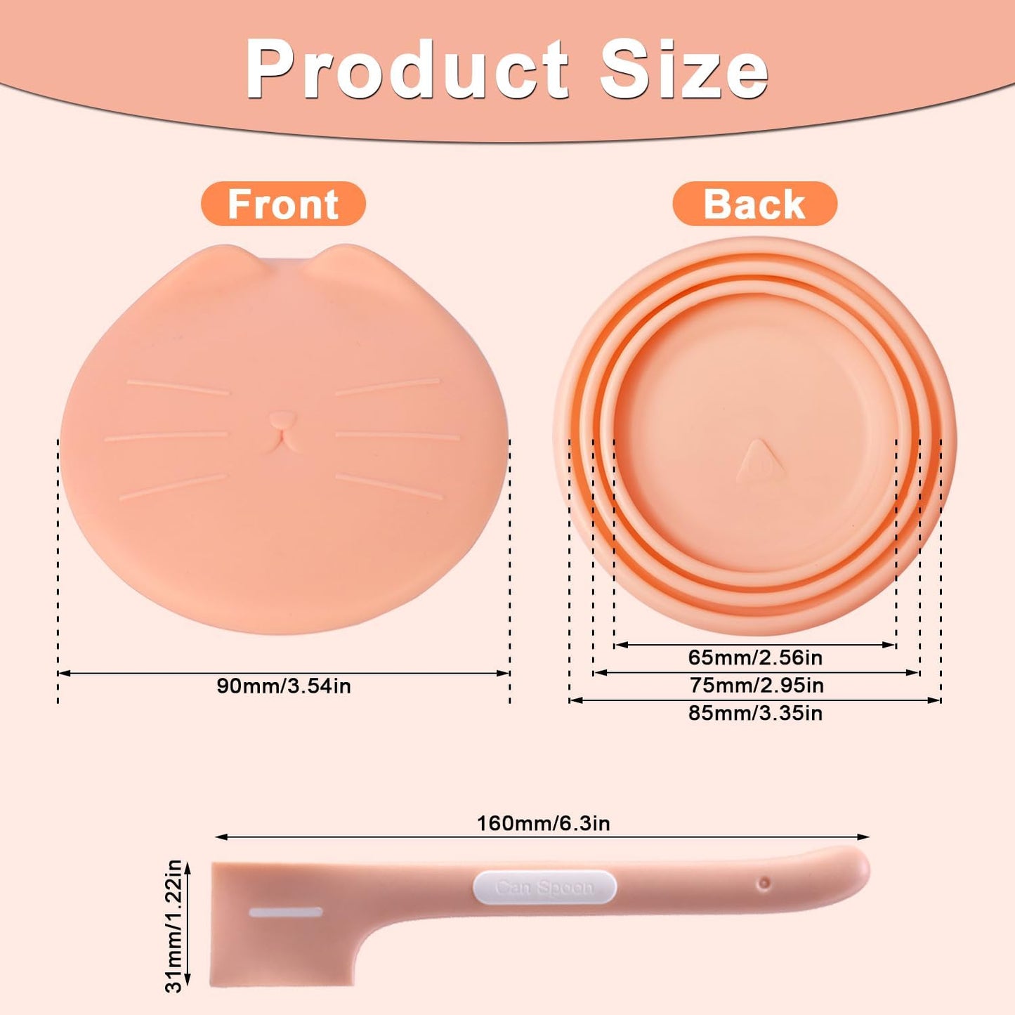 Can Lid - Keep-Fresh Lid - Cat Food Lid - Dog Food Lid - Silicone Lid - Cover Lid - Canned Food - Wet Food - Cans - Pet Supplies - Pet Accessories - Kitchen Utensils - Food Bowl Accessories - Multicolor - Pack of 3
