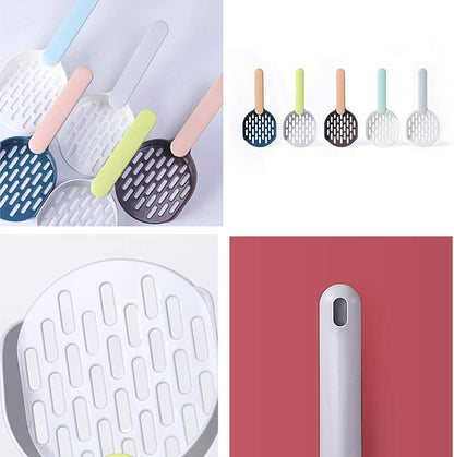 Cat Litter Scoop with Holder - Cat Litter Scoop - Cat Litter Sieve - Cat Litter Accessories - Cat Toilet Scoop - Feces Scoop - Pet Supplies - Cat Litter Care - Cat Litter Sieve Scoop - Dark Blue - 1 Piece