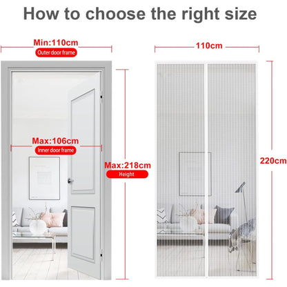 MYCARBON Mosquito Net Door Magnetic Fly Screen Anti-mosquito Net Door (White) 80X200CM