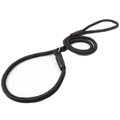 Dog Training Correction Leash Lead Cesar Puppy Pets Millan Slip Nylon Rope 10*140mm - Black