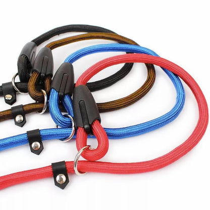 Dog Training Correction Leash Lead Cesar Puppy Pets Millan Slip Nylon Rope 10*140mm - Blue