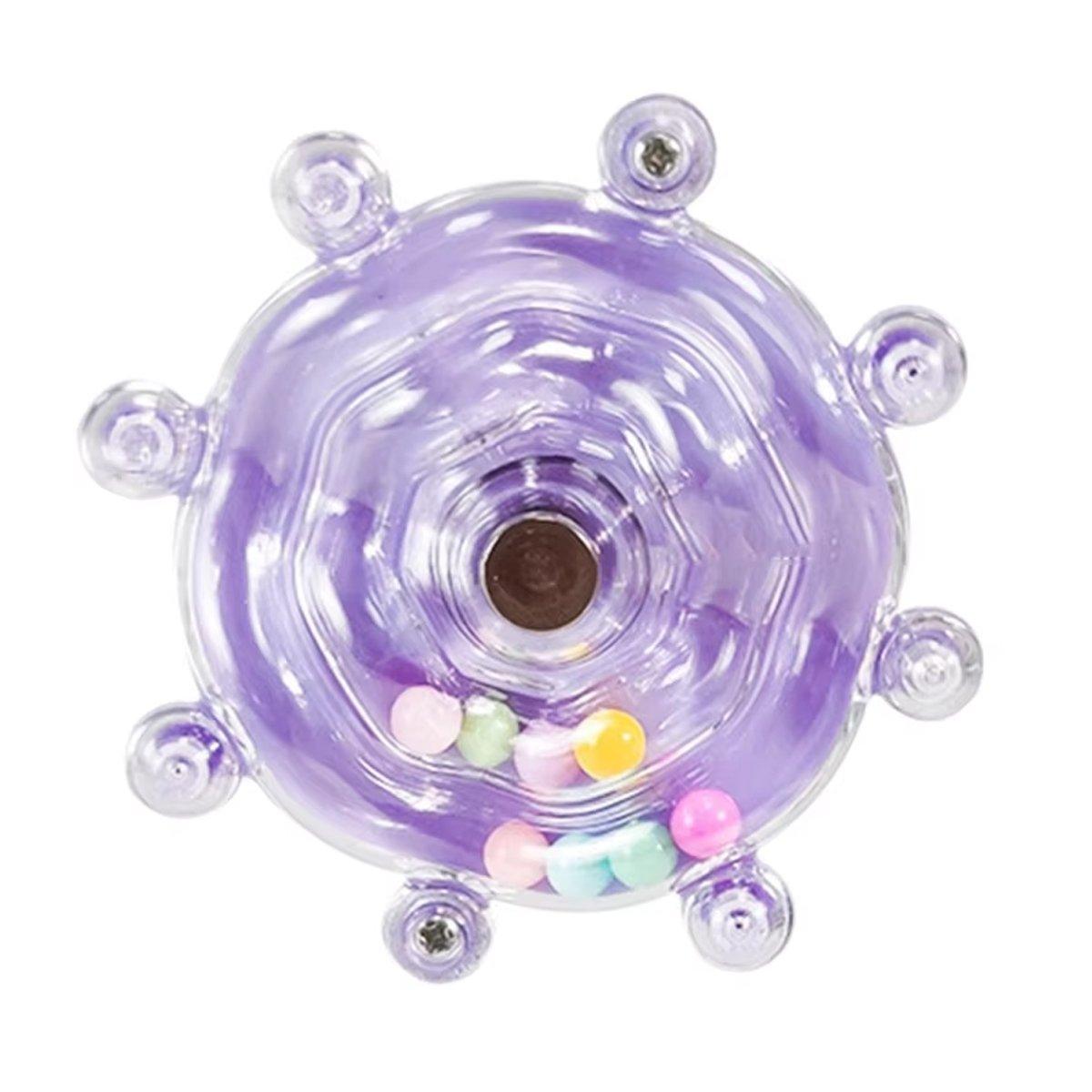 Interactive Parrot Spinning Wheel Stress Relief Toy for Small Birds Durable - Transparent