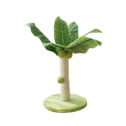 Cat Scratching Coconut Tree Kitten Post Sisal Covered Scratcher Pole Toy 32/38cm - S