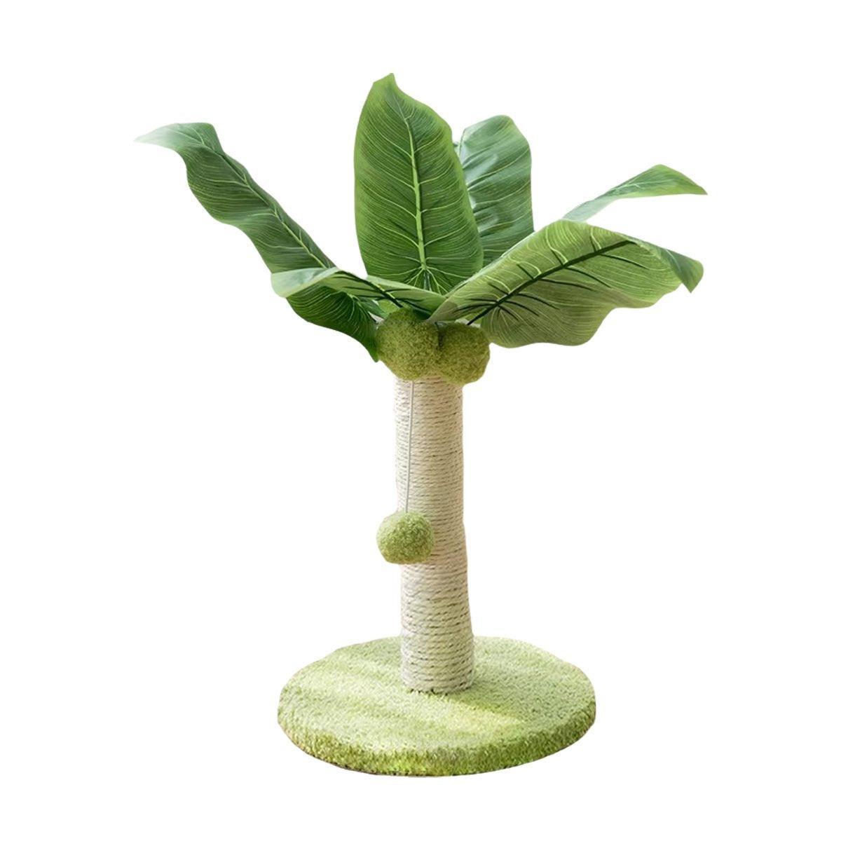 Cat Scratching Coconut Tree Kitten Post Sisal Covered Scratcher Pole Toy 32/38cm - S