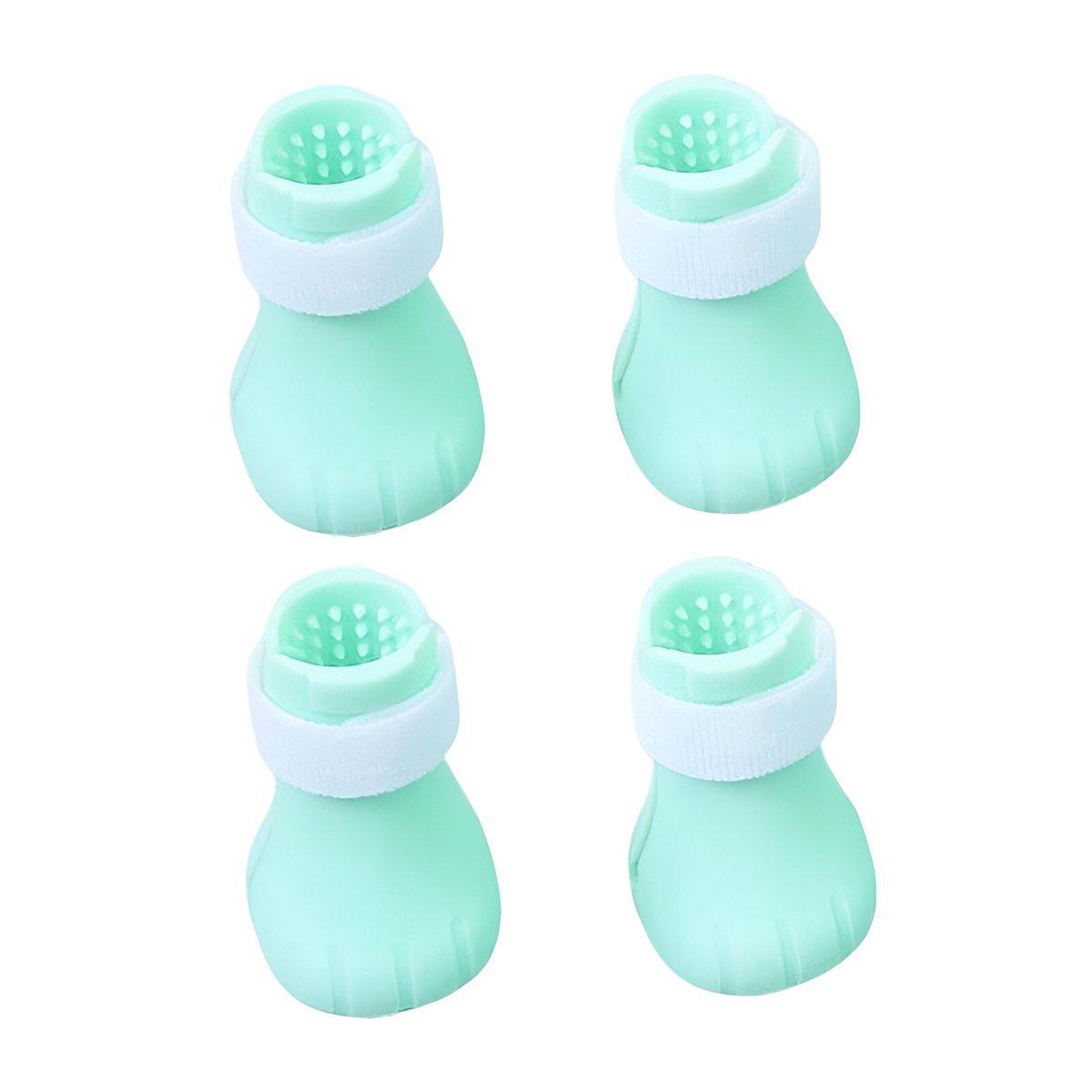 4pcs Cat Bathing Grooming Anti-Scratch Silicone Pet Socks for Bathing Feeding - Pink