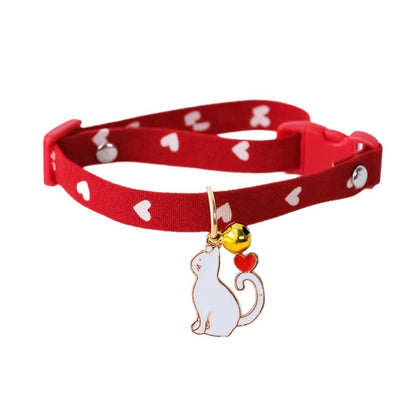 Adjustable Pet Collar with Buckle and Bell for Kitten and Dog Wearable Accessory - Yellow