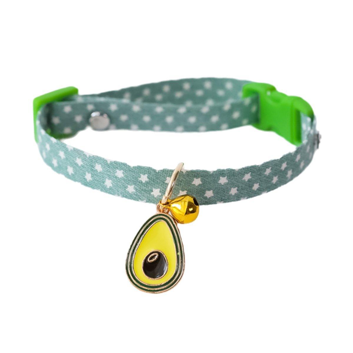 Adjustable Pet Collar with Buckle and Bell for Kitten and Dog Wearable Accessory - Yellow