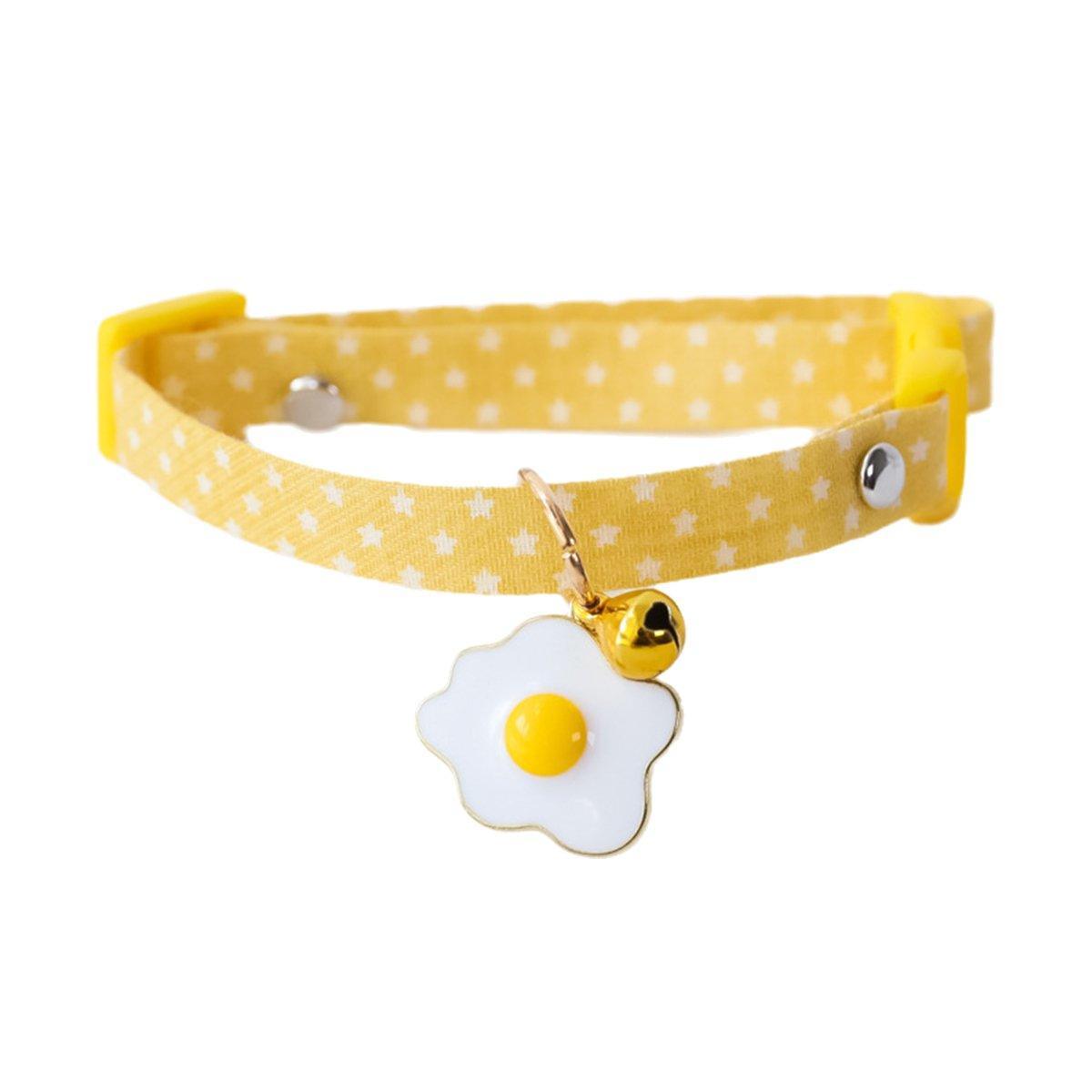 Adjustable Pet Collar with Buckle and Bell for Kitten and Dog Wearable Accessory - Pink