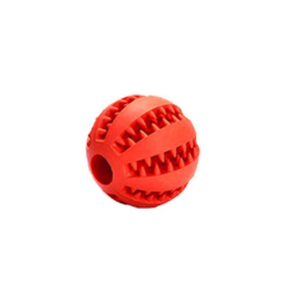 Dog Chew Toy Rubber Ball Treat Dispenser Dental Cleaning Training Play Ball - Light Blue Spherical (Small)