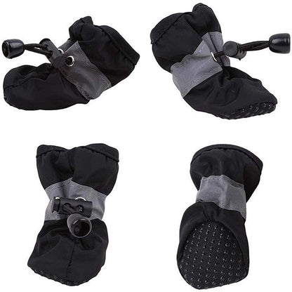 Set Anti Slip Waterproof Protective Dog Shoes Rain Boots Pet Socks Booties 4Pcs - XL