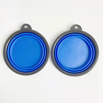 Collapsible Silicone Pet Bowl for Cat Dog Portable Food and Water Feeder - Yellow