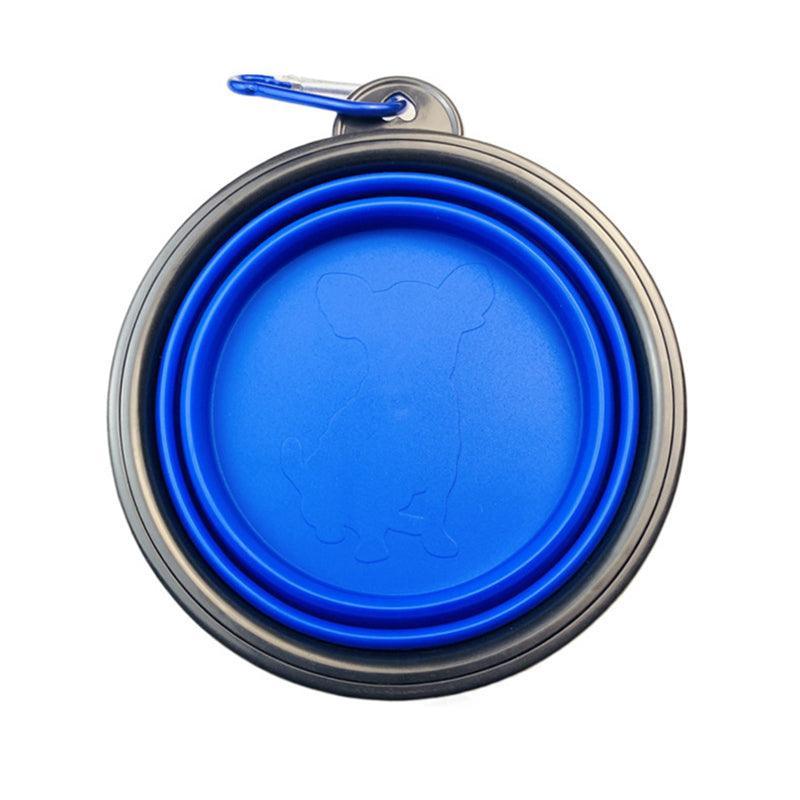 Collapsible Silicone Pet Bowl for Cat Dog Portable Food and Water Feeder - Yellow