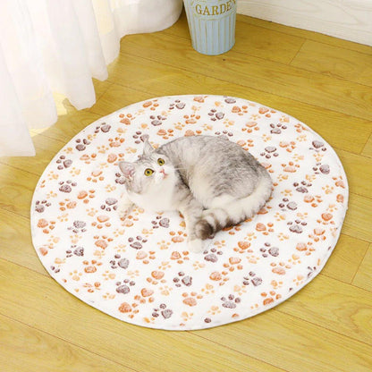 Waterproof Dog Pads Round Diaper Pads Pet Training Pads for Puppies and Dogs - White-55cm