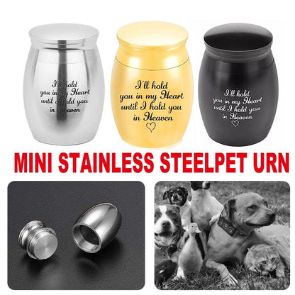 Cremation Urn Holder for Ashes Small Dog Cat Pet Memorial Keepsake Box Funeral - Black