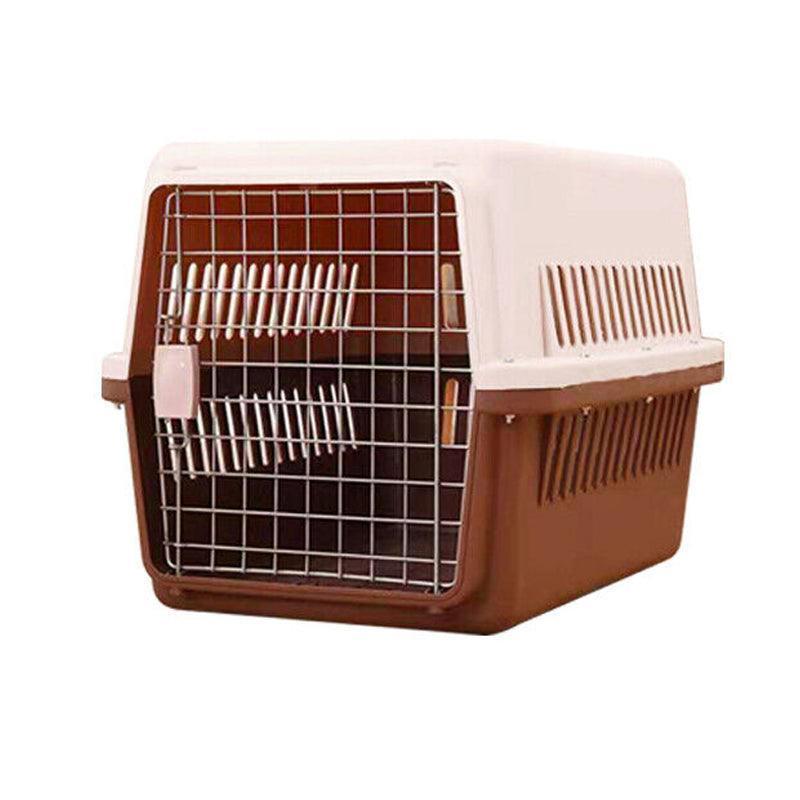 Portable Pet Travel Carrier Crate for Dog Cat Rabbit Ventilated Transport Box - Blue
