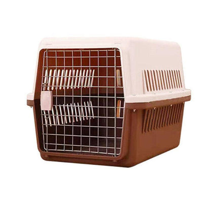Portable Pet Travel Carrier Crate for Dog Cat Rabbit Ventilated Transport Box - Blue