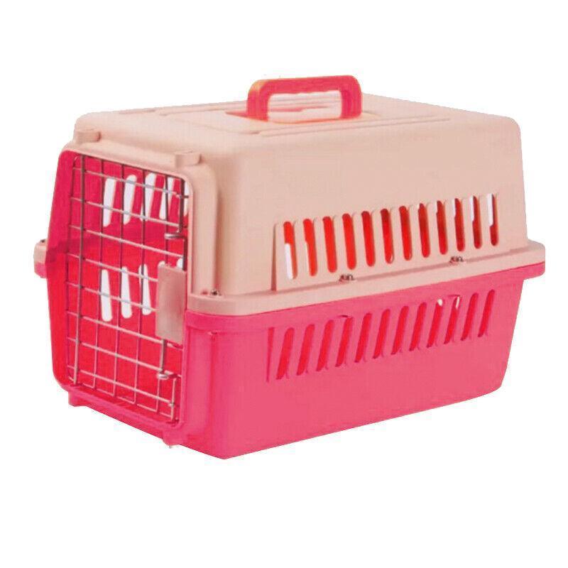 Portable Pet Travel Carrier Crate for Dog Cat Rabbit Ventilated Transport Box - Blue