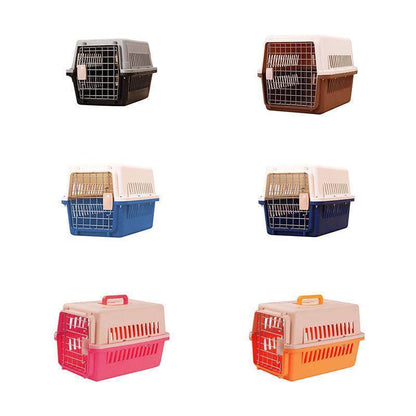 S Size Dog Cat Rabbit Portable Tote Crate Pet Carrier Kennel Travel Airline Carry Bag - Brown