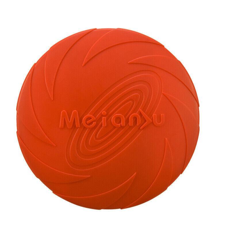 Frisbee Toy for Dogs Outdoor Fetch Training Soft Rubber Pet Flying Disc 18cm - Green