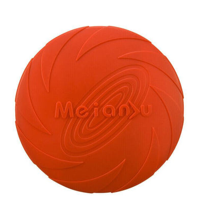 Frisbee Toy for Dogs Outdoor Fetch Training Soft Rubber Pet Flying Disc 18cm - Green