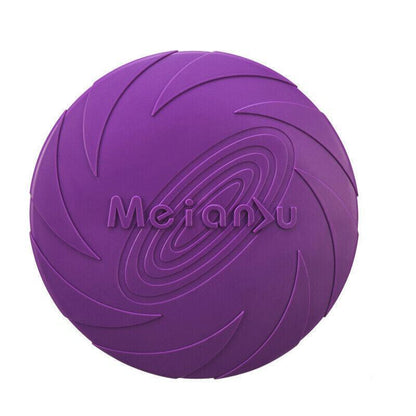 Frisbee Toy for Dogs Outdoor Fetch Training Soft Rubber Pet Flying Disc 18cm - Green