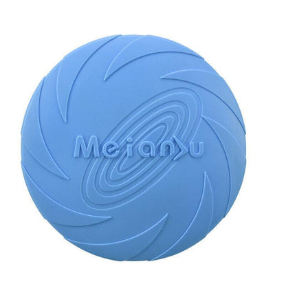 Frisbee Toy for Dogs Outdoor Fetch Training Soft Rubber Pet Flying Disc 18cm - Red