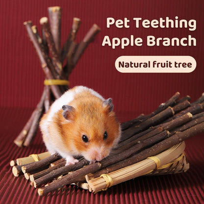 Natural Rabbit Molar Snacks Hamster Branches Sweet Bamboo Grinding Teeth Wood - Black
