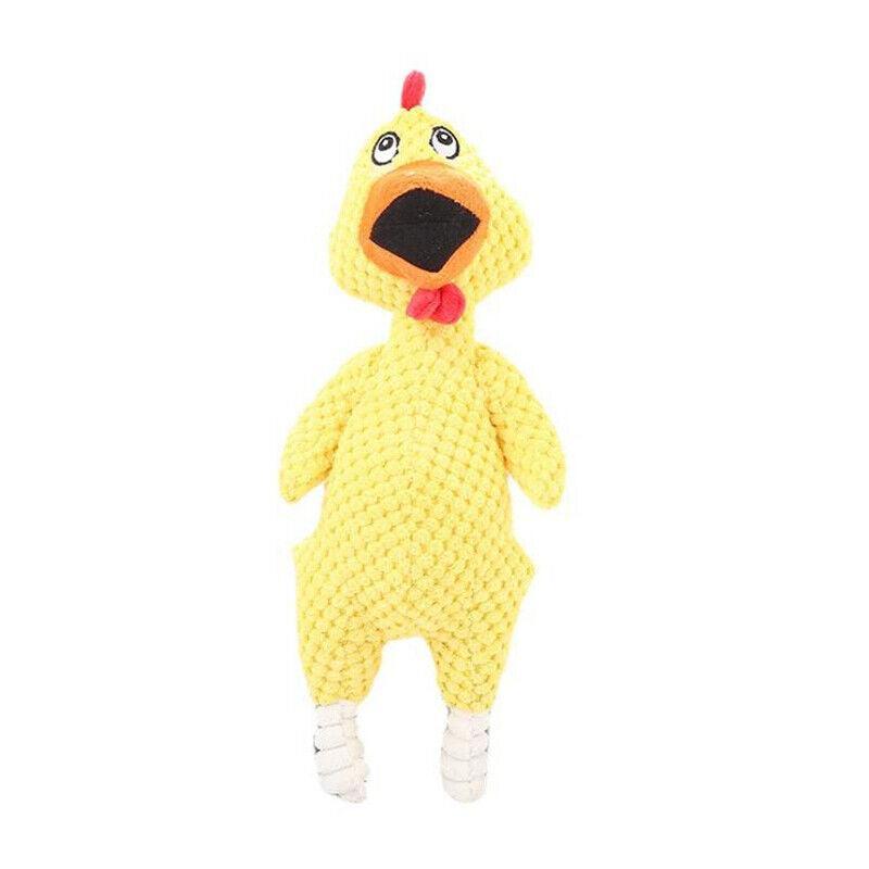Squeaky Dog Toy Plush Chew Rope Pet Puppy Toys with Squeaker Crinkle for Teething - Dark Goose