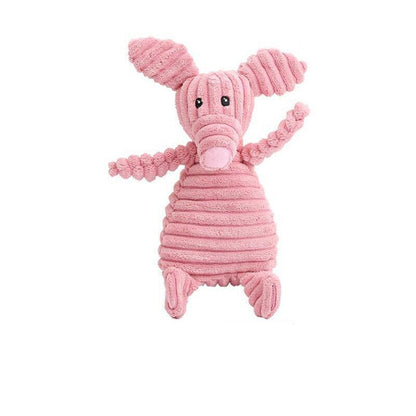 Squeaky Dog Toy Plush Chew Rope Pet Puppy Toys with Squeaker Crinkle for Teething - Dark Goose