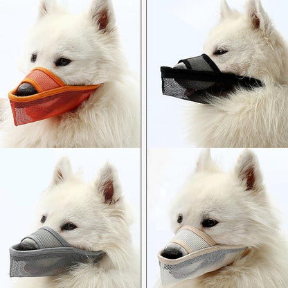 Dog Mouth Cover Anti-Bite Mesh Dog Mouth Cover Medium And Large Dogs Anti-Drop Mask M Orange