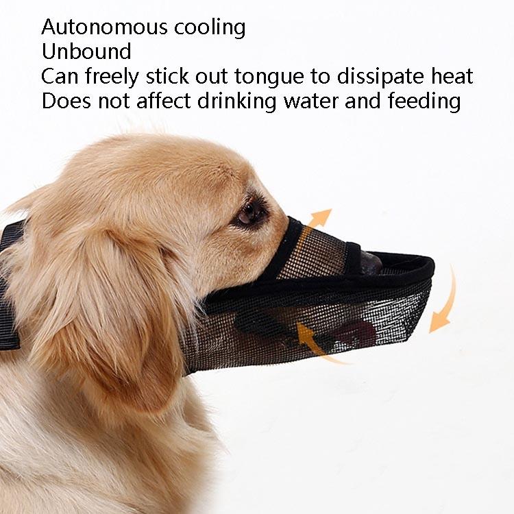 Dog Mouth Cover Anti-Bite Mesh Dog Mouth Cover Medium And Large Dogs Anti-Drop Mask M Orange