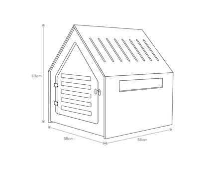 Modern Pet House Dog Crate (Black)