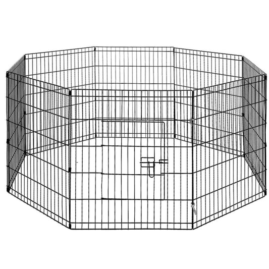 30 8 Panel Pet Dog Playpen Puppy Exercise Cage Enclosure Fence Play Pen"
