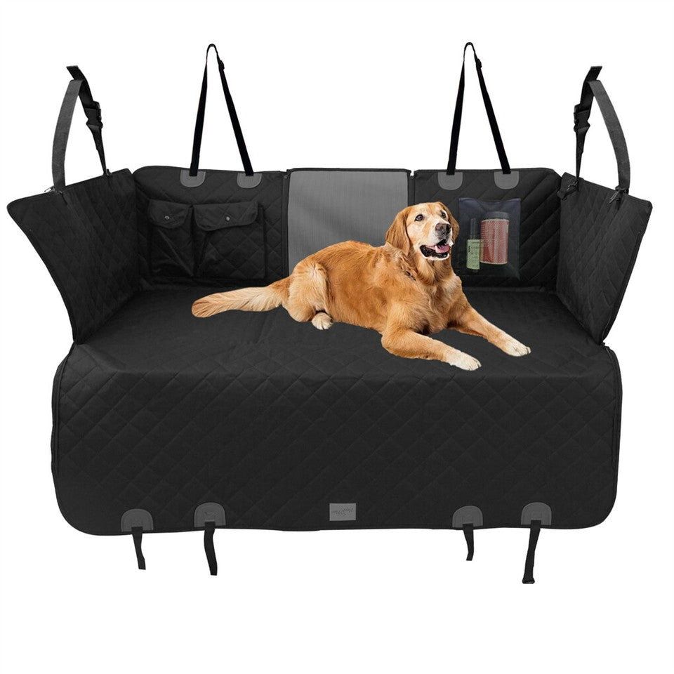 FIN Large Dogs Back Seat Extender Waterproof Dog Hammock Car Seats with Hard Bottom