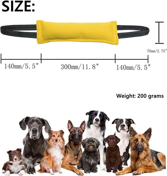 Green Durable 2-Pack Tug-of-War Dog Training Toy - Tear-Resistant, Safe & Interactive for All Breeds